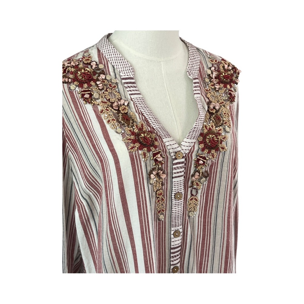 Soft Surroundings Multicolor Striped Button Down … - image 3